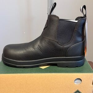Muck Boot Co Chore Farm Leather 6” Chelsea Boot NIB Size 9W Black Coffee